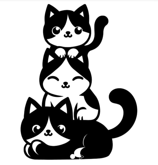 Fun Trio Of Cats - T- Shirt