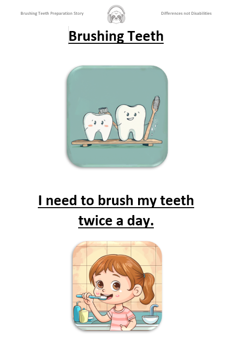 Brushing Teeth Preparation Story (Social Story)